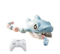 Magnétique Télécommandé Interactifs Requin Combat | Poisson Auto-Mangeant Pour Garçons Filles Maison Appartement Salon Chambre Espace Loisirs Anniversaire Fêtes Bleu