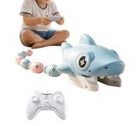 Magnétique Télécommandé pour Jouet éducatif avec combat de requins | Poisson Auto-Mangeant Pour Garçons Filles Maison Appartement Salon Chambre Espace Loisirs Anniversaire Fêtes Bleu