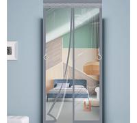 Magnétique Thermique Isolation Phonique Rideau De Porte Transparent Rideau Thermique Isolant Anti Froid Porte Entrée Magnetique Fermée Automatique (100 x 240 cm)