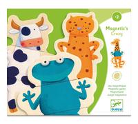 Djeco Jeu d'association Crazy animaux magnétiques 24 pièces