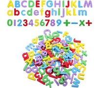 Yeenano Magnétiques Lettres et Chiffres,108 Pcs Numéros Les Enfants Symboles Mathématiques Alphabet Majuscule Minuscule Alphabétique Aimants de Frigo Jouet éducatif pour Apprentissage Préscolaire Le