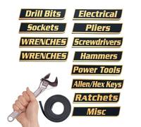 magnétiques pour boîte à outils - 12 d'organisateur de tiroir imprimées en 3D, autocollants magnétiques puissants, coffre à outils à code couleur | Polyvalent vert argent bleu ro