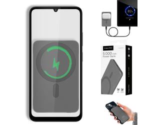 Magnetische induktive Powerbank Kruger&Matz 5000 mAh grau