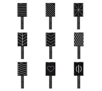 Magnetischer Nagelstab - Lot de 9 accessoires pour travaux manuels | Starker Nagelmagnet In Verschiedenen Formen Für | Magnetisches Zubehör DIY Designs & Salon-Gebrauch, Silber/Bunt, 9 pièces