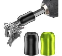 Magnétiseur et démagnétiseur en alliage d'aluminium avec aimants doubles puissants pour forets hexagonaux de 6,35 mm en couleur noire (C)