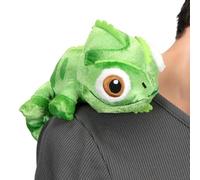 Magnétisme Peluche Épaule Caméléon Poupée Figurine,Cameleon Jouet,Mignonne Princesse Prince Animaux Jouet,Réalistes Interactifs Animale Plush Toy Vert Décoration Cadeau Garçons Fille