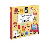 Magnéti'Stories Pompiers - Jeu Éducatif Magnétique 30 Aimants - Jouet Enfant en Carton FSC - Dès 3 Ans