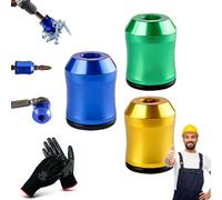 Magnetizer Demagnetizer Tool, Magnetic and Demagnetizer Tool Set, 2026 New Drill Magnetic Bit Holder, 3Pcs Screwdriver Head Magnetics Ring, Upgrade Screwdriver Head Holder for 6.35mm Bit (A-1)