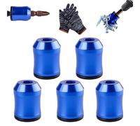 Magnetizer & Demagnetizer Tool Set, Universal Magnetic Screw Ring for 1/4 Inch Hex Screwdriver Bits, Removable Alloy Screwdriver Head Magnetizer Demagnetizer Tool for DIY Repair and Woodworking (5-D)