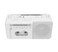 Magnétophone Portable, Lychee magnétophone à Cassettes Vintage avec Radio AM/FM/SW, Haut-Parleur intégré, Prise Casque AC/DC/3,5 mm, Support de Carte TF/entrée USB (Blanc)