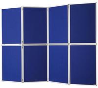 magnetoplan 1101016 Paravent en feutre 8 pièces Bleu