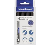 magnetoplan 1228112 Marqueur pour tableau à feuilles mobiles noir 4 pc(s)