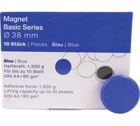 magnetoplan Aimant Basic Serie (Ø) 38 mm rond bleu 10 pc(s) 1863803