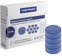 magnetoplan Aimant Discofix Magnum (Ø x H) 34 mm x 13 mm rond bleu foncé 10 pc(s) 1660014