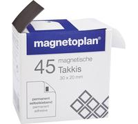 magnetoplan Bande magnétique (L x l x H) 20 x 30 x 0.75 mm rectangulaire noir 45 pc(s) 15503