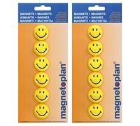 MAGNÉTOPLAN Blister de 6 aimants smiley Diam 30 mm