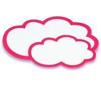 magnetoplan cartes de modération nuages 430 x 265 mm blanc / rouge 20 cartes