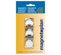magnetoplan clip magnétique 35 mm argent 3 pièces