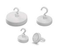 Magnetoplan Crochet magnétique (Ø) 36 mm rond, avec crochets blanc 1 pc(s) 52636