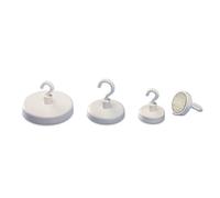 Magnetoplan Crochet magnétique (Ø) 47 mm rond, avec crochets blanc 52647