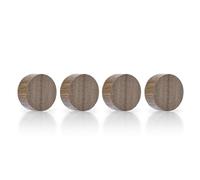 magnetoplan Design Magnets Wood Series Circle, 4 pièces, aimants Premium en bois de noyer, ronds, certifiés FSC
