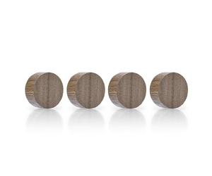 magnetoplan Design Magnets Wood Series Circle, 4 pièces, aimants Premium en bois de noyer, ronds, certifiés FSC