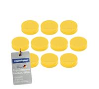 magnetoplan Ergo Aimants Medium, diamètre 30 x 8 mm, Lot de 10 Jaune doré