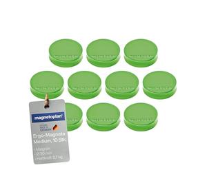 magnetoplan Ergo Aimants Medium, diamètre 30 x 8 mm, Lot de 10 maigrün