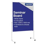 magnetoplan Holtz Tableau de conférence feutre bleu 1500 x 1200 mm