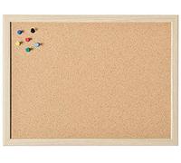 magnetoplan Holtz Tableau en liège avec cadre en bois 800 x 600 mm avec accessoires