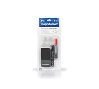 magnetoplan Kit de démarrage pour tableau blanc magnetoplan, kit pratique avec effaceur de tableau magnétique, 2 marqueurs pour tableau blanc et flipchart et 4 aimants