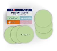 magnetoplan Lot de 500 cartes de communication, en forme de cercles, diamètre : 19 cm, vertes