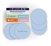 magnetoplan Lot de 500 cartes de communication, rondes, 190 mm, bleu