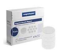 Magnetoplan Magnum Lot de 10 supports magnétiques 34 mm blanc