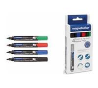 magnetoplan Pro+ 12281 Set de marqueurs pour tableau blanc noir, bleu, rouge, vert 4 pc(s)