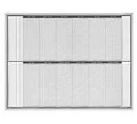 magnetoplan Planificateur annuel pour projet et personnel, format 121,5 x 91,5 cm, 5 x 5 cm