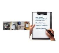 Magnetoplan - porte-blocs aimanté, adhérence magnétique, noir sous-mains pratique et solide avec dispositif à rabat magnétique,l Noir G