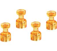 magnetoplan Porte-mémo magnétique Diamètre : 18 mm jaune 4 pièces