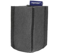 magnetoplan magnetoTray ecoAware Small, pot à crayons magnétique en feutre, 6 x 10 x 6 cm, pot à crayons gris en bouteilles PET recyclées