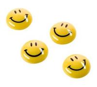 Magnetoplan Set de 6 Aimants Smiley Diamètre 40 mm, jaune/noir G