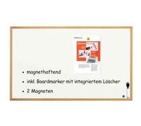 Magnetoplan tableau blanc mural avec cadre en bois, 79 x 59 cm 121927 G