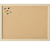 magnetoplan tableau en liège avec cadre en bois (l)1.000 x (h)600 mm