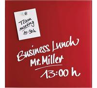 magnetoplan Tableau magnétique en verre (l x H) 400 mm x 400 mm rouge 13401006