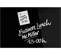 magnetoplan Tableau magnétique en verre (l x H) 400 mm x 600 mm noir 13402012