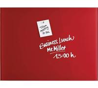 magnetoplan Tableau magnétique en verre (l x H) 800 mm x 600 mm rouge 13403006