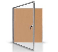 magnetoplan Vitrine bois intérieur SP 4 x A4 en liège 610 x 730 mm