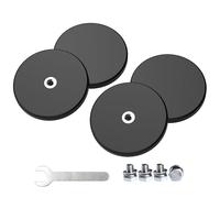 Magnetpro 4 pièces aimants caoutchoutés forts antidérapants, anti-rayures et anti-corrosion, force supérieure à 15 kg, avec un trou de filetage 1/4 "et une vis en acier inoxydable pour PTZ, caméra