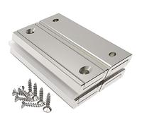 Magnetpro 4 pièces aimants rectangulaires 55 kg Force 60 x 20 x 6 mm avec capsule de trou et d'acier, pots ménagers et industriels avec vis