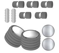 Magnetpro Lot de 12 aimants pour armoire - Diamètre : 15 x 10,5 mm - Force de traction : 2 kg - Avec contre-pièces en acier