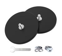 Magnetpro Lot de 2 aimants puissants caoutchoutés antidérapants, anti-rayures et anti-corrosion, puissance de colle de plus de 55 kg, avec filetage extérieur en acier inoxydable 1/4"-20 et écrou en
